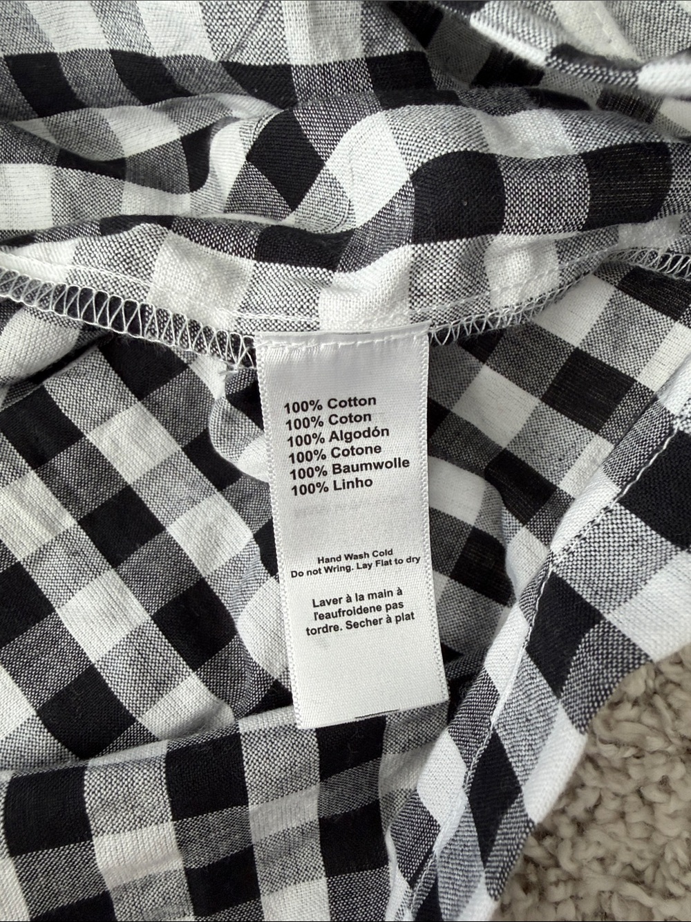 NWT Emerson Fry Black and White Gingham Tiered Maxi Skirt - Picture 7 of 7